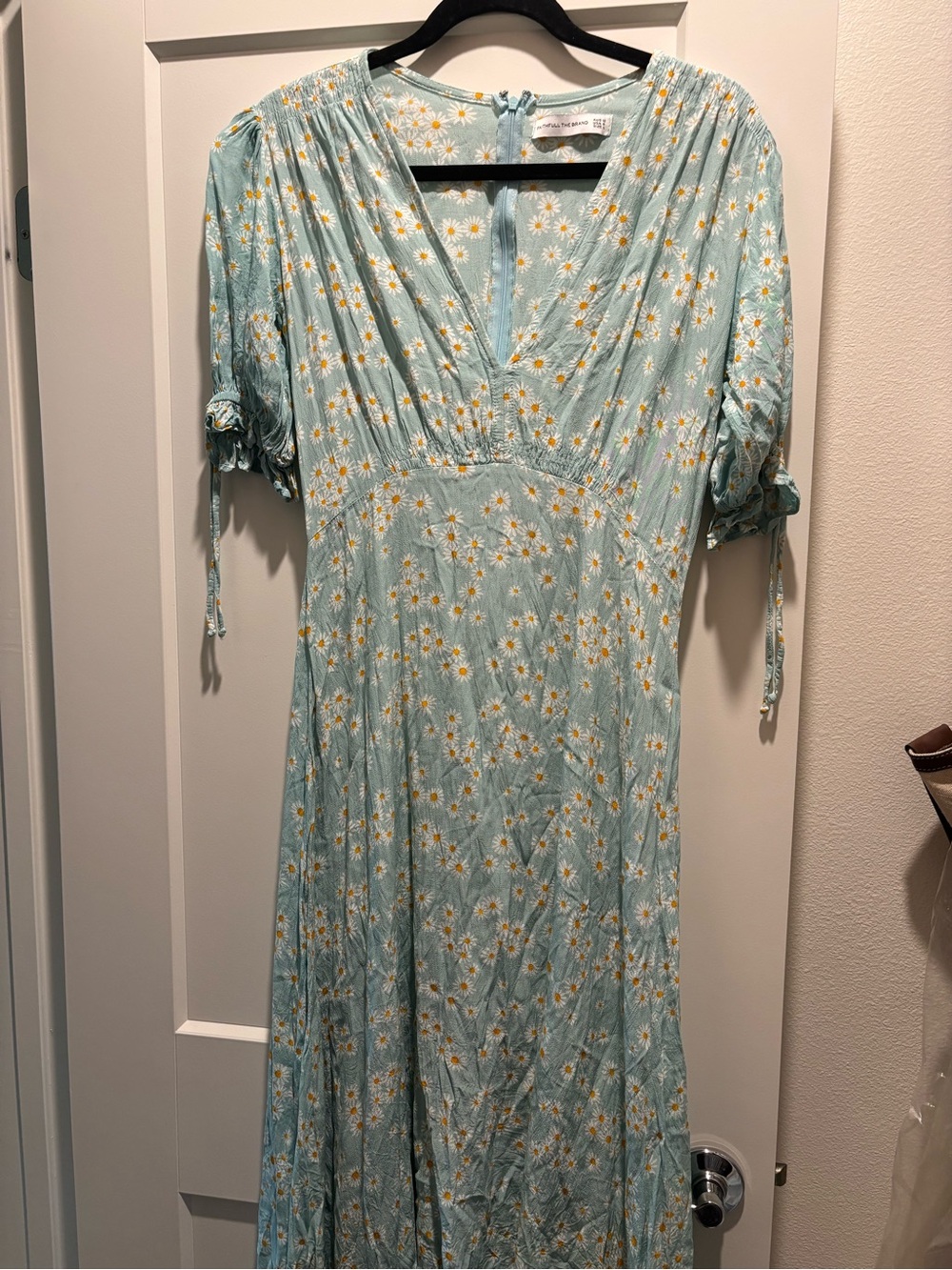 Faithfull the Brand Light Blue Daisy Midi Dress